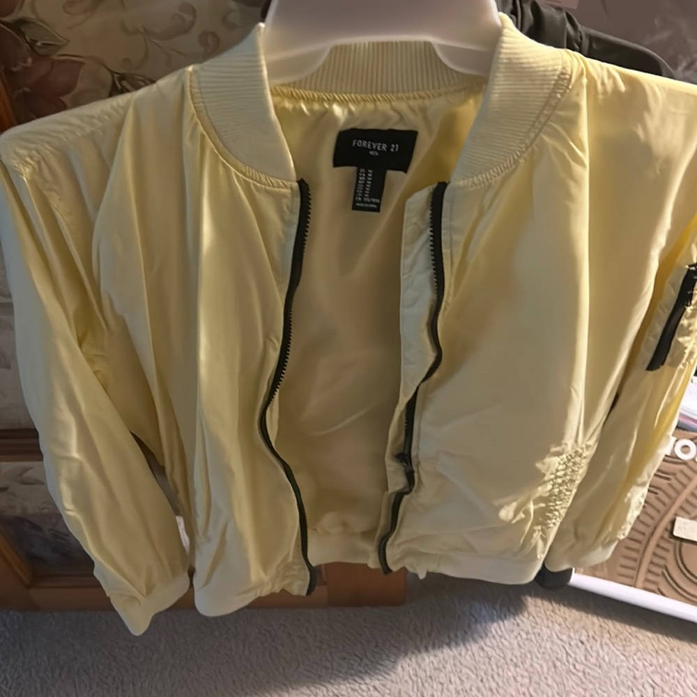 Yellow bomber jacket, very light